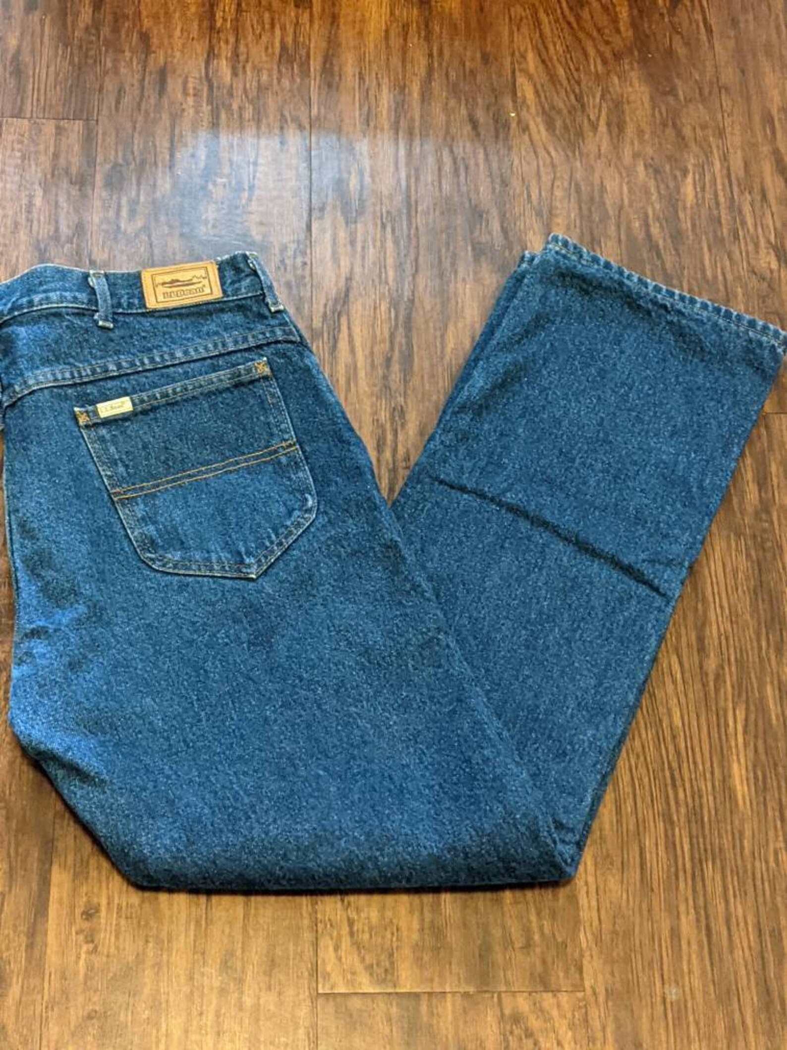 LL Bean Plaid Lined Jeans Made in USA 1980s/90s Vintage Etsy