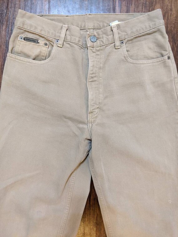 Calvin Klein Khaki Jeans 1990s Vintage Made in USA - image 4