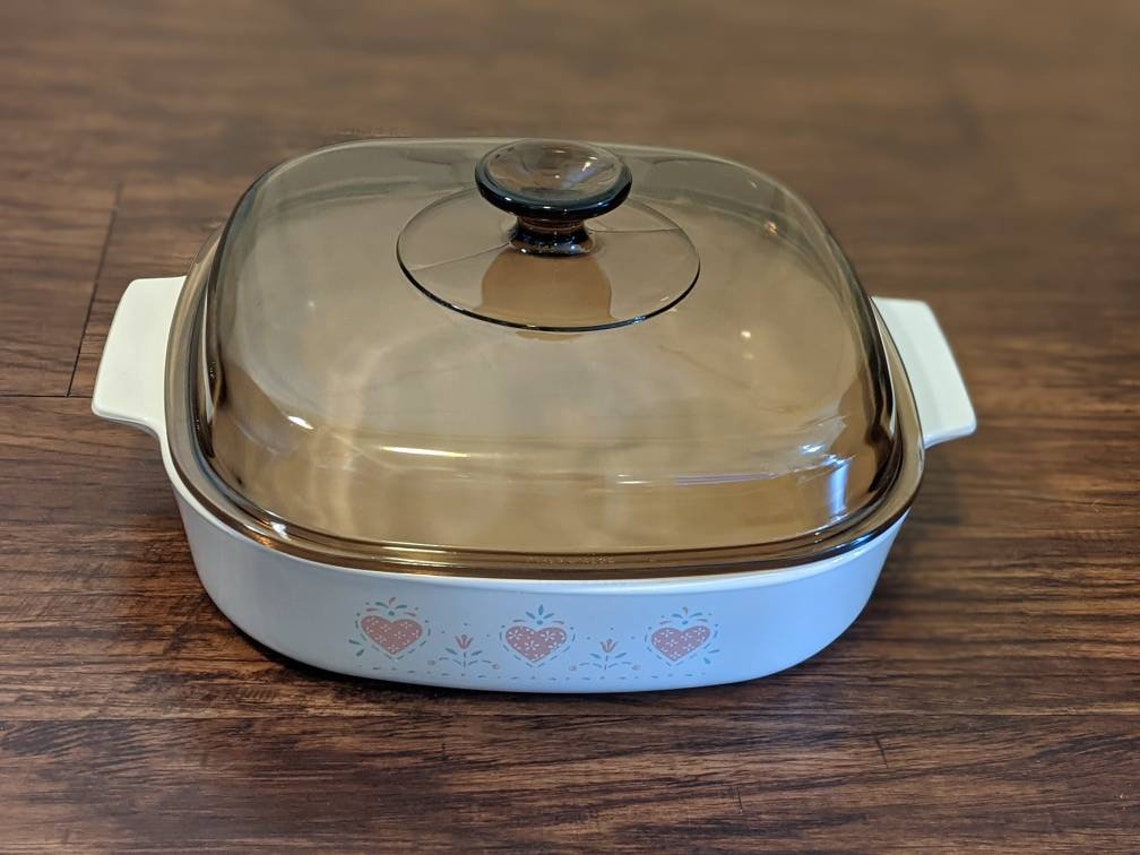 3 Corning Ware Forever Yours Heart Pattern Casserole Dishes Etsy