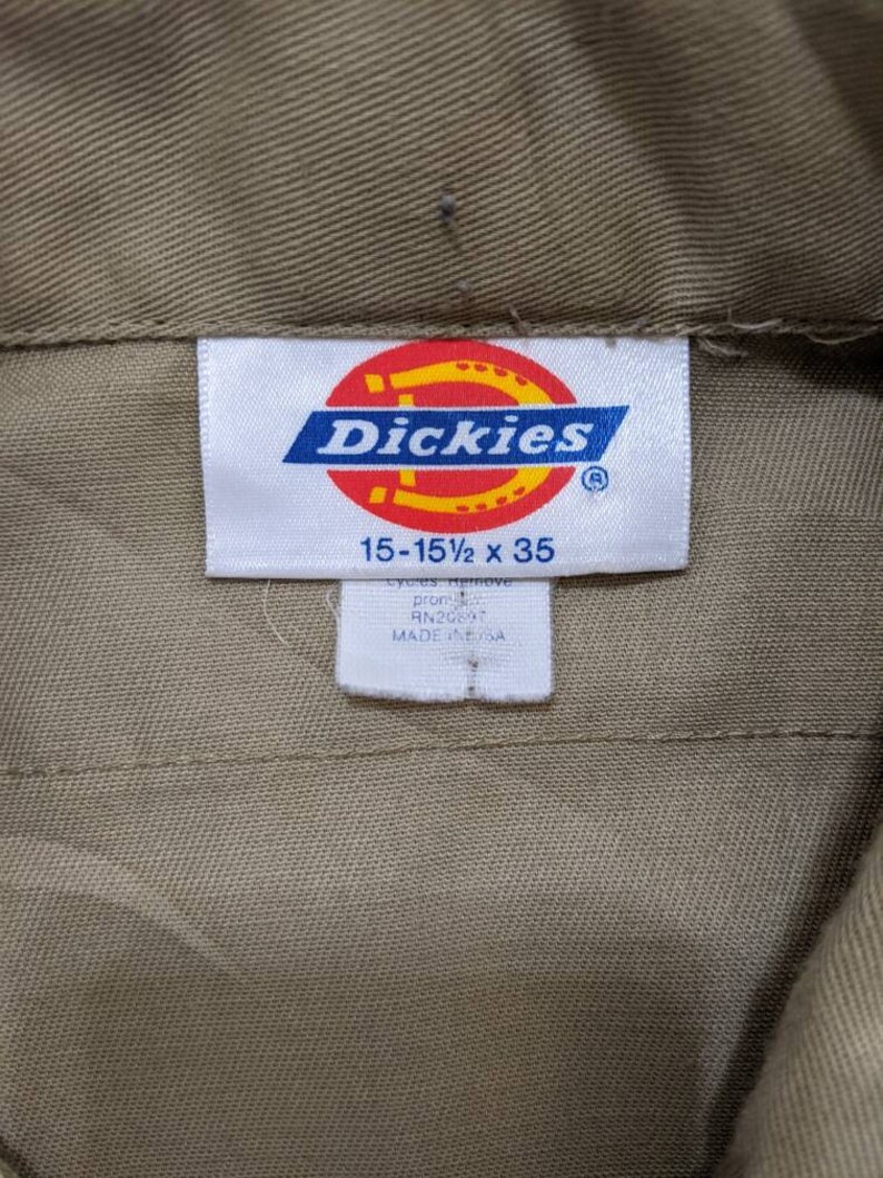Dickies 80s/90s Vintage Button Up Made in USA Etsy
