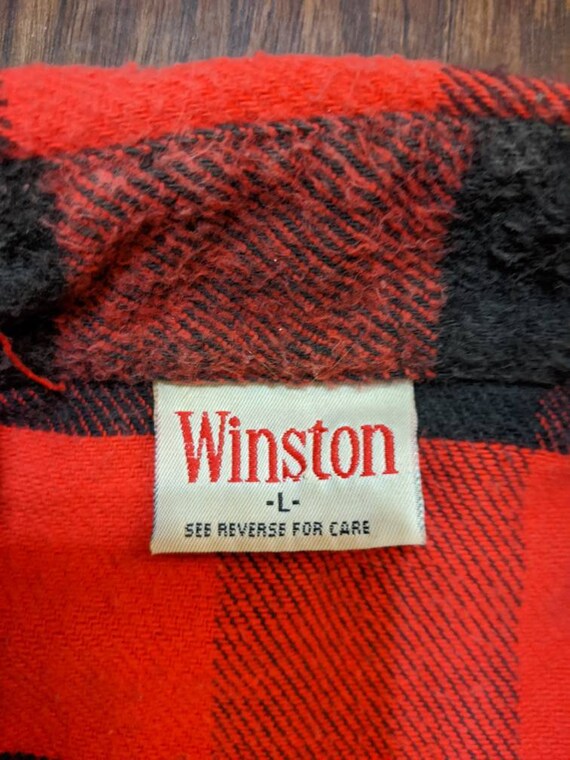 Winston Plaid Flannel 1980s Vintage Made in USA - image 6
