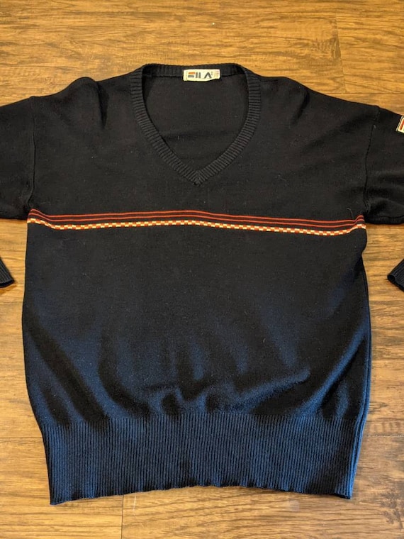 Fila 100% Wool Sweater Made in Italy 1980s Vintage