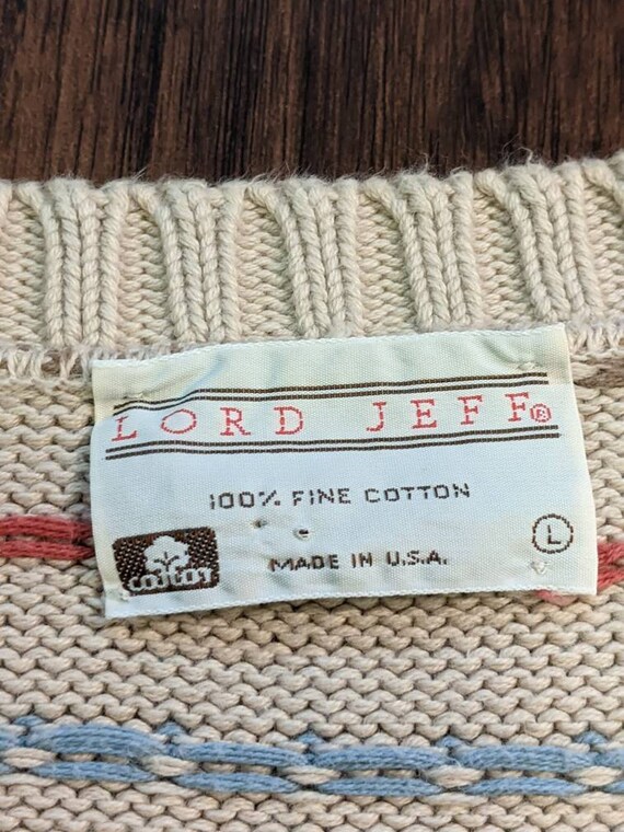 Lord Jeff Fine Cotton Sweater 1980s Vintage Made … - image 6