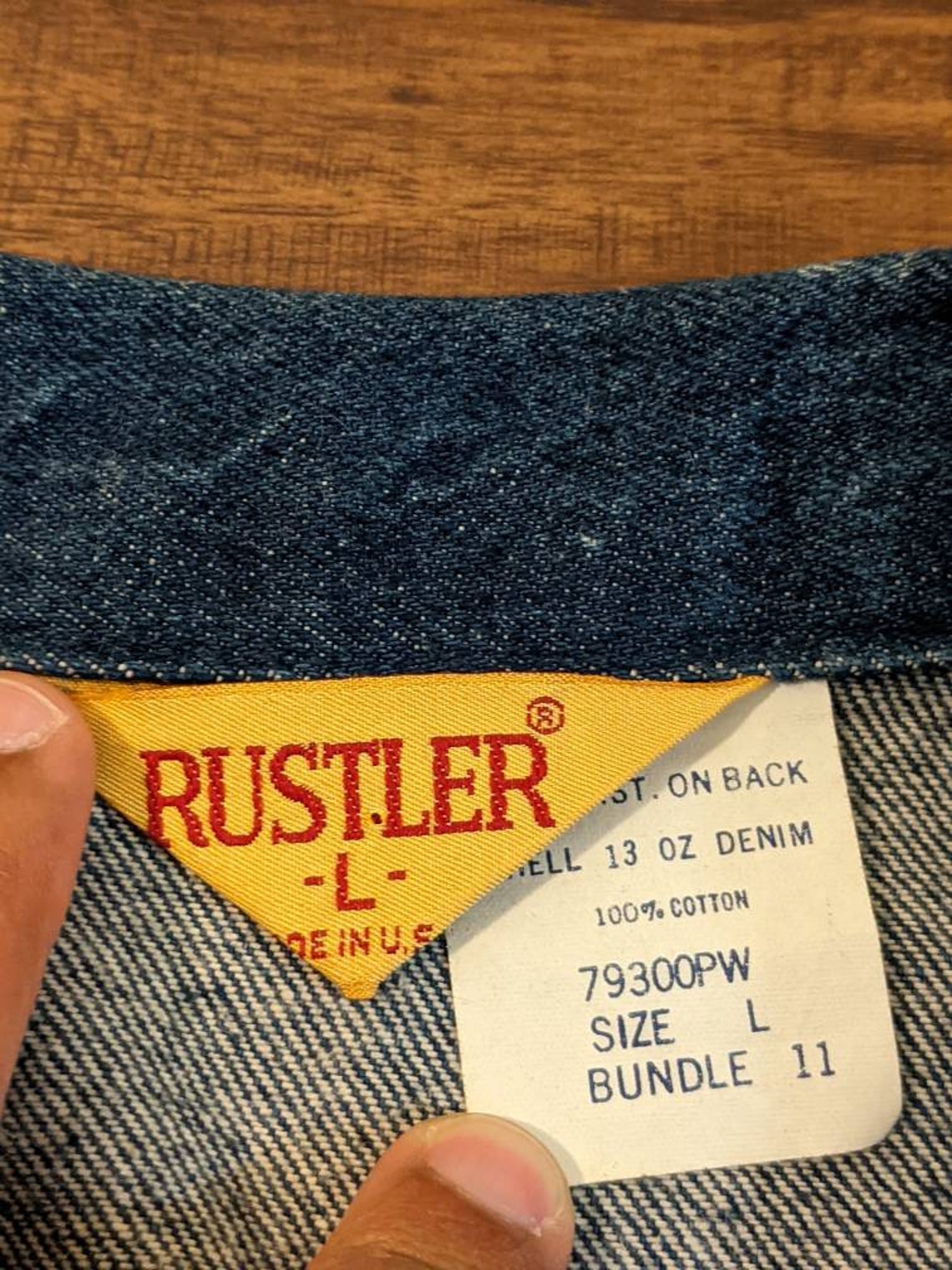 Rustler Denim Trucker Jacket Made in USA 1990s Vintage Etsy