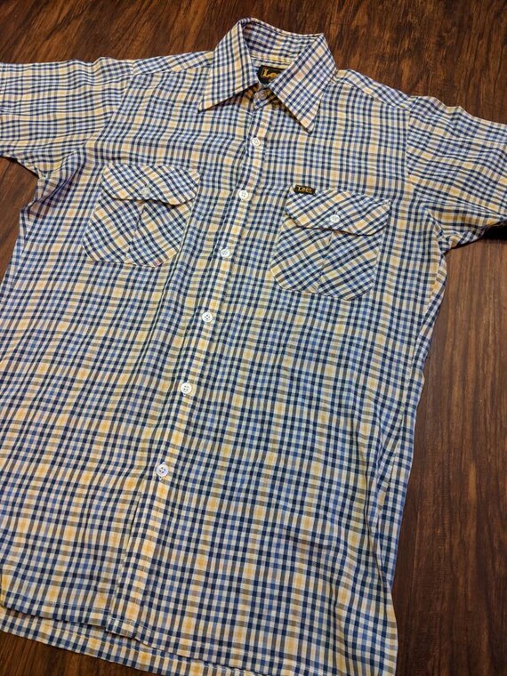 Lee 2 Pocket Plaid Shirt 1960s/70s Vintage - image 3