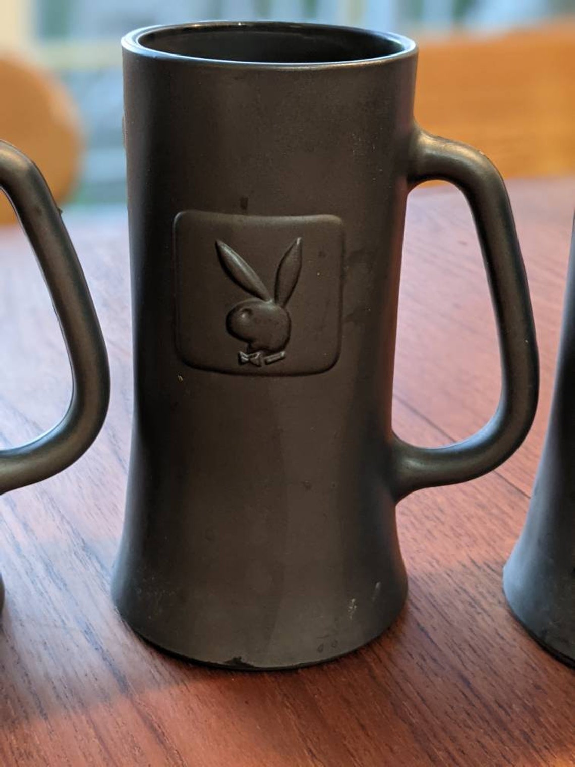 Playboy Coated/Frosted Glass Beer Mugs 1970s Vintage Etsy Italia