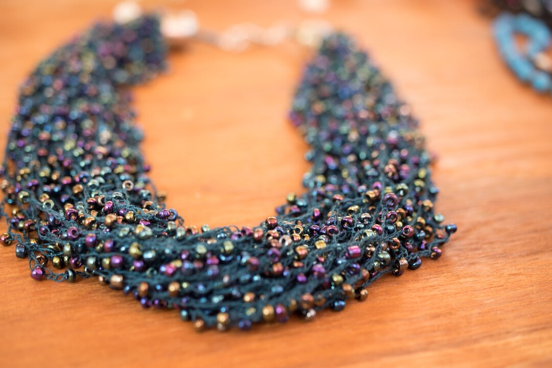 Multi Color Beads Necklace and Bracelet,