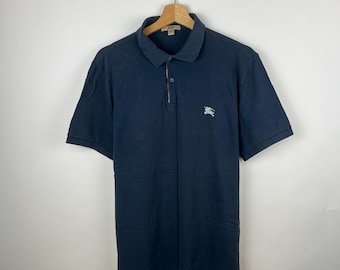Burberry Polo Shirt | Small | Navy Blue