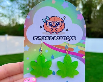 420 | Marijuana | Cannabis | Pot Leaf Earrings