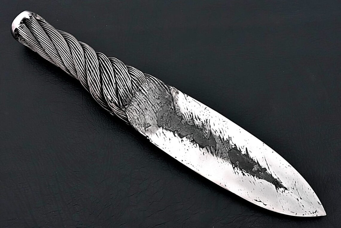 High Carbon Wire Rope Cable Dagger knifeHandmade Kukri Knife Etsy