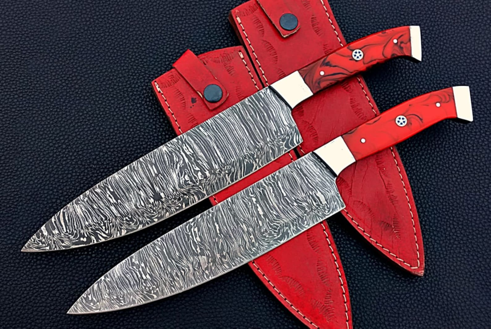 Custom made chef knife set/2Pcs kitchen knife set with Etsy