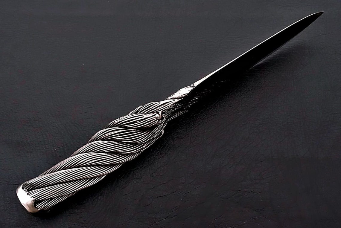 High Carbon Wire Rope Cable Dagger knifeHandmade Kukri Knife Etsy