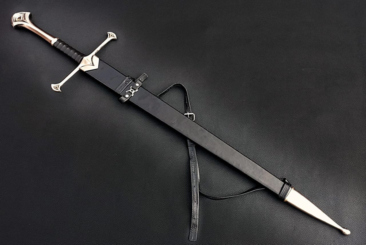 Handmade Damascus Steel Anduril Narsil King Aragons Sword | Etsy