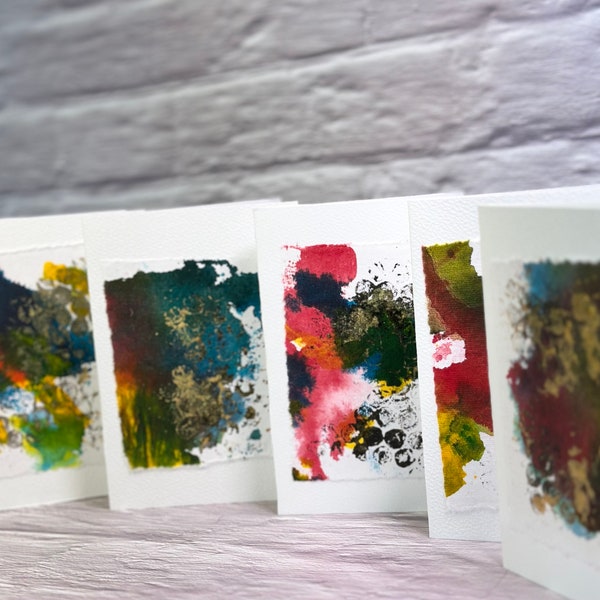 Greeting Cards-Bight Abstract- Set of 5