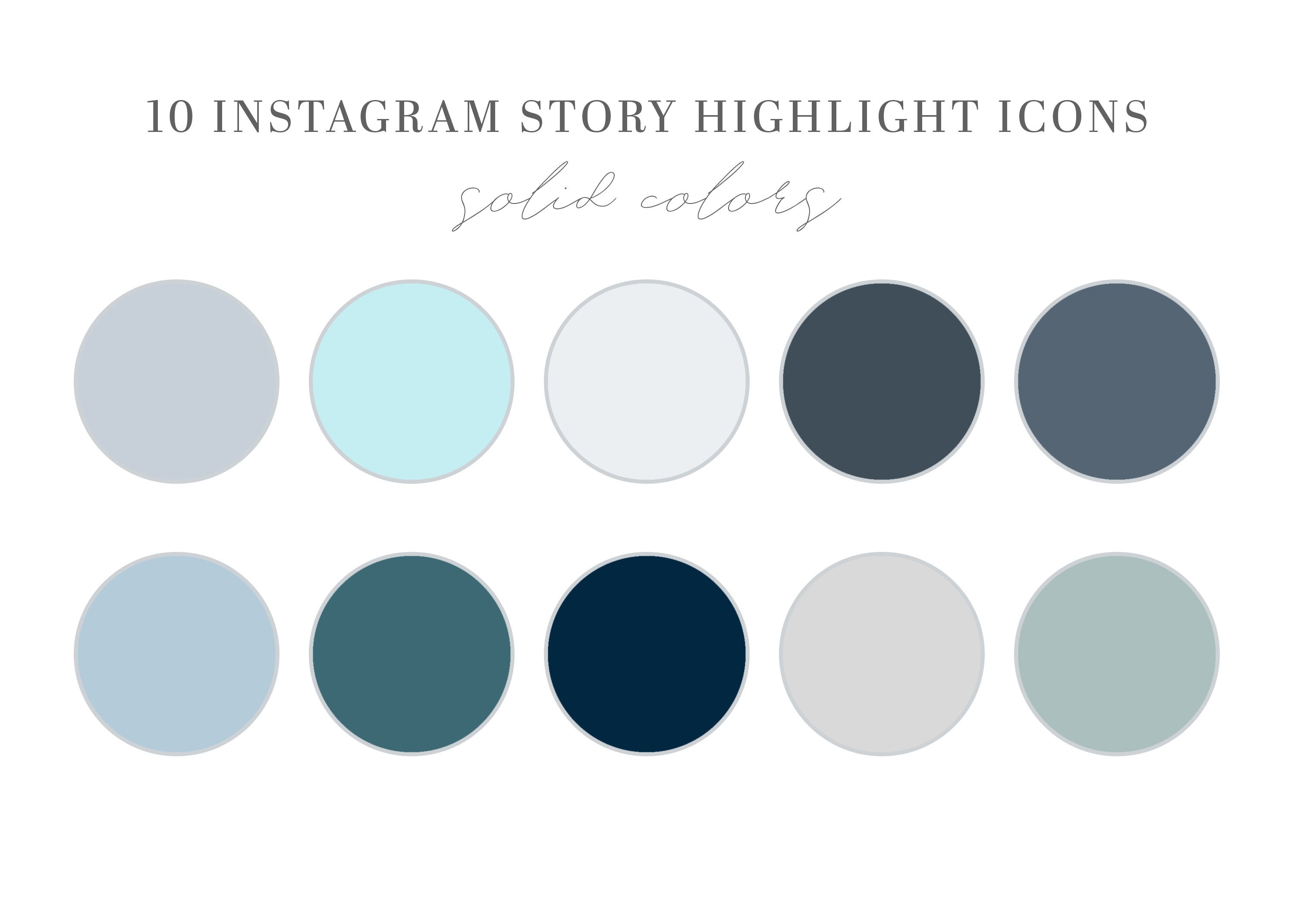 Solid Color Instagram Story Icons Instagram Background | Etsy