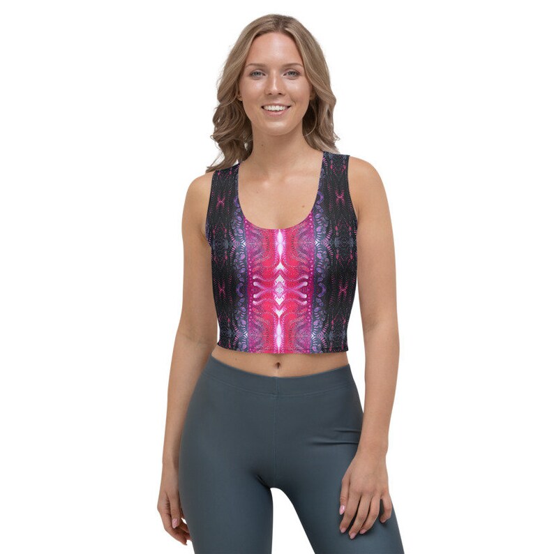 Black Cherry Flow Crop Top