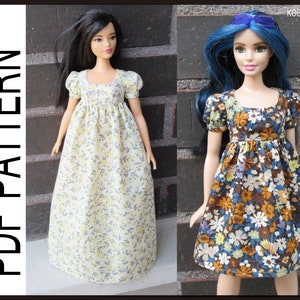PDF pattern to make the models of the photo, for Curvy dolls size.