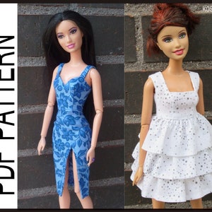 PDF doll clothing patterns for Poppy Parker and similar size 11.5 inch dolls.