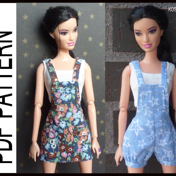 PDF doll clothing patterns for Poppy Parker and similar size 11.5 inch dolls.