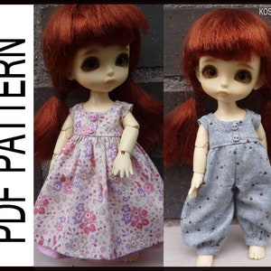 PDF pattern to make a jumpsuit and a dress for Lati yellow size.