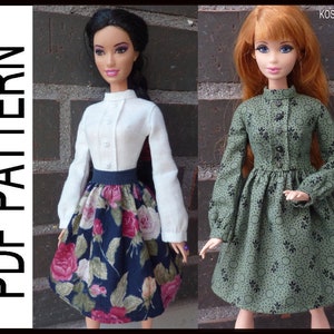 PDF doll clothing patterns for Poppy Parker and similar size 11.5 inch dolls.