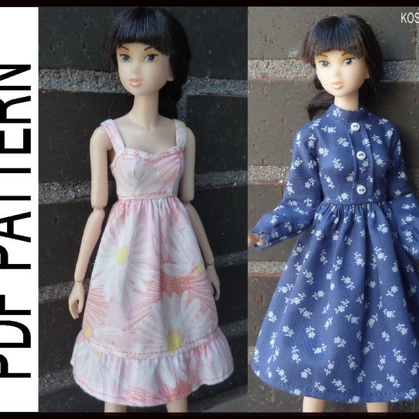 PDF pattern to make the dresses of the photo for Momoko dolls.