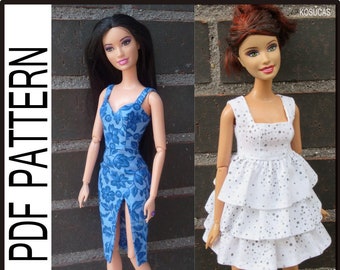 Modelli di abbigliamento per bambole in PDF per Poppy Parker e bambole di dimensioni simili da 11,5 pollici.