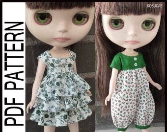 PDF pattern to make the outfits of the photo for Neo Blythe dolls.