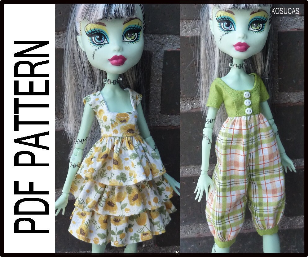 PDF pattern to make the models of the photo for Monster High | Etsy