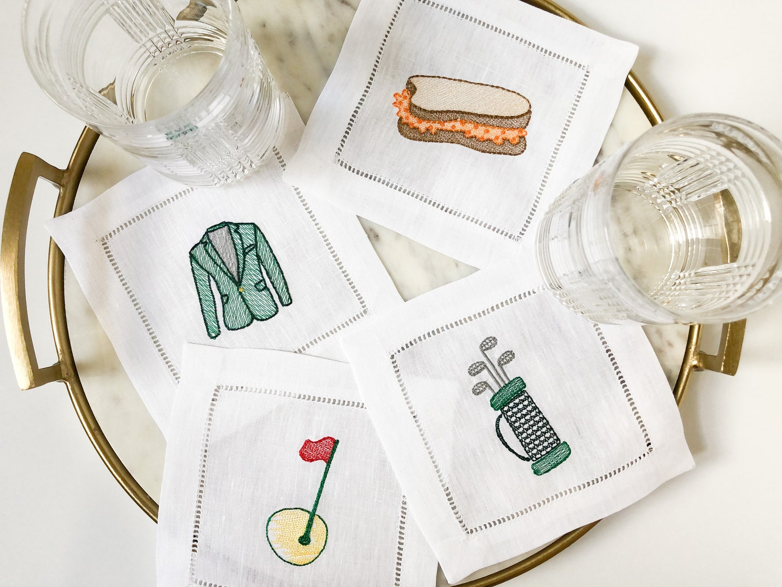 Masters Golf Cocktail Napkins Golf Cocktail Napkins Masters Etsy