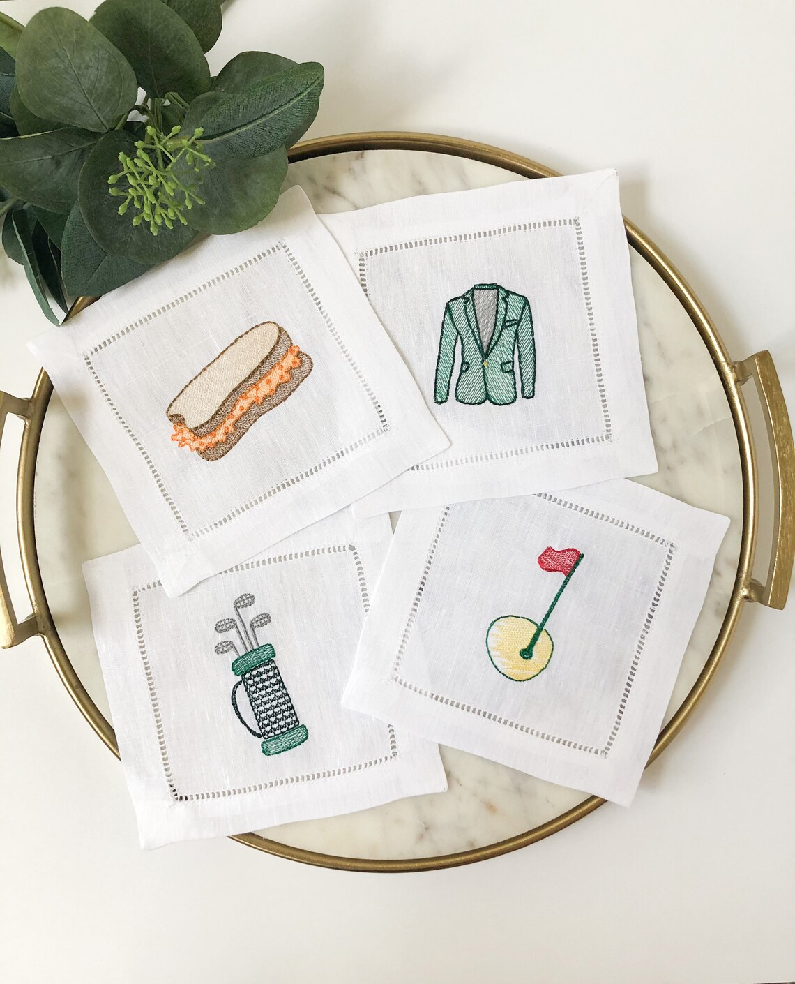 Masters Golf Cocktail Napkins Golf Cocktail Napkins Masters Etsy