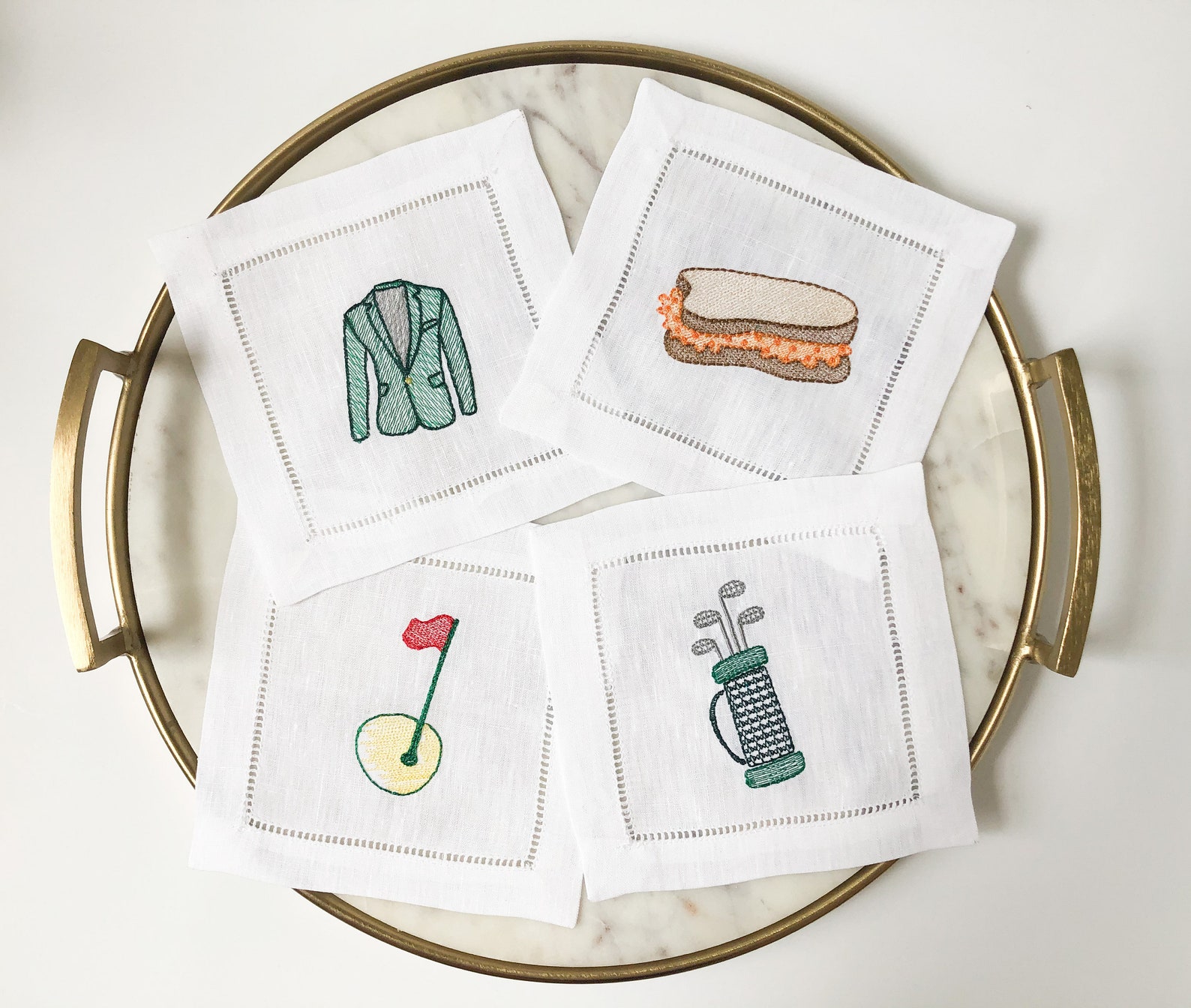 Masters Golf Cocktail Napkins Golf Cocktail Napkins Masters Etsy