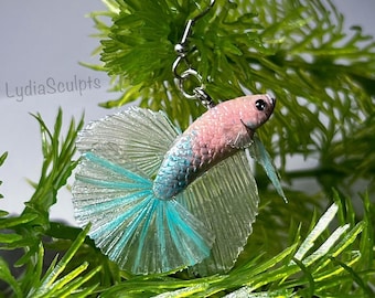 Custom Fish Earrings OR Keychain | Handmade Fish Art