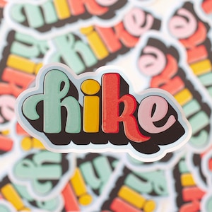 Hike - Wandelstickers, Hydro Flask, Buitenshuis, Avontuur, Kamperen, Wandelen, Natuur