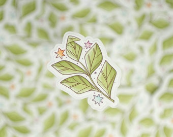 Cute Leaves - Cute Stickers | Waterproof stickers for water bottles - Vinyl Sticker for Laptop