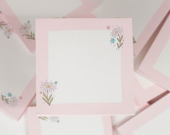 Daisies Memo Pad - Botanical | Handmande | Cute