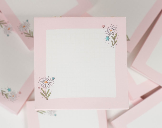 Daisies Memo Pad - Botanical | Handmande | Cute