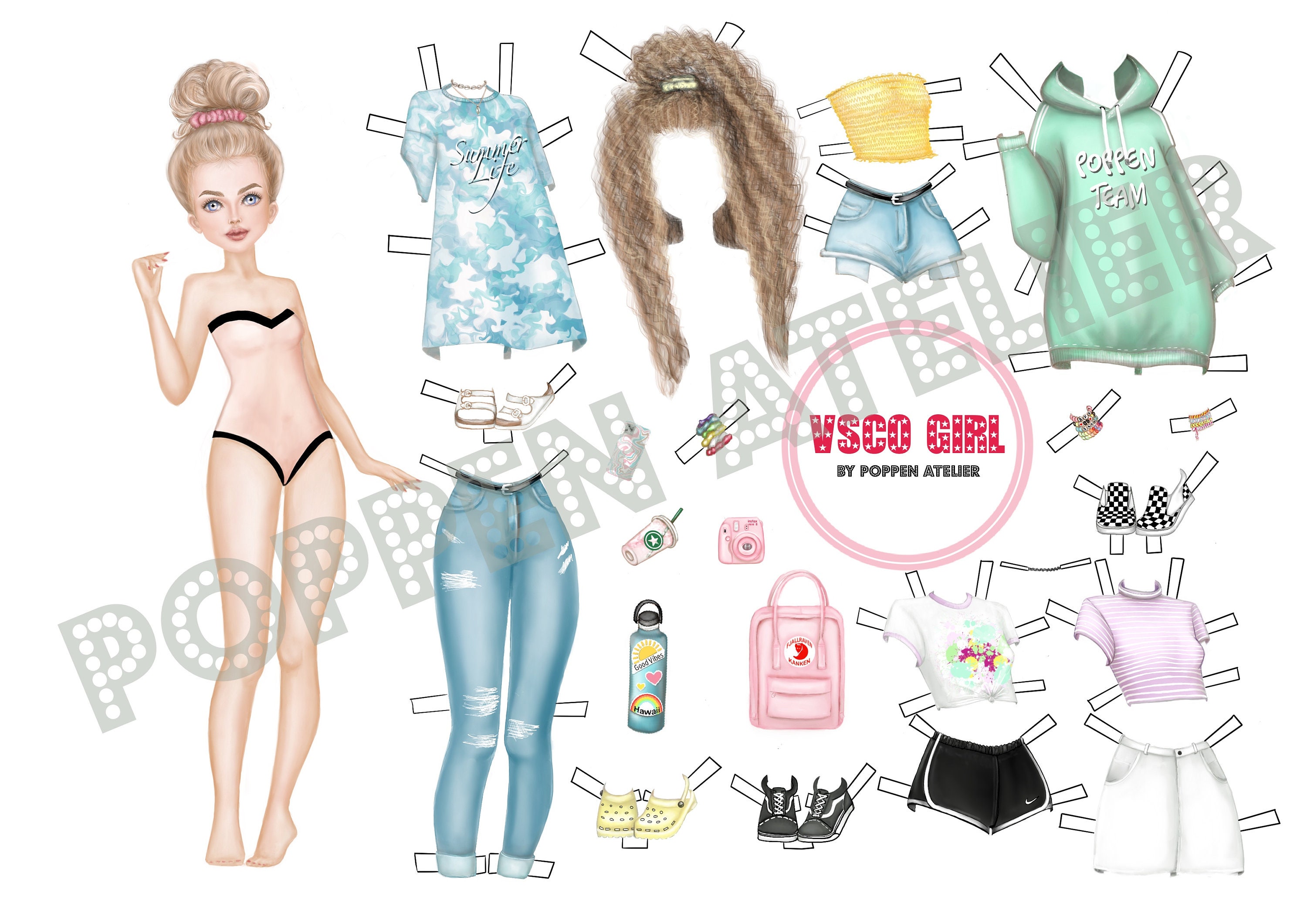 VSCO Printable Paper Doll by Atelier Etsy