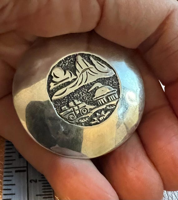 sterling,silver,stud, earrings, signed,native,Ame… - image 5