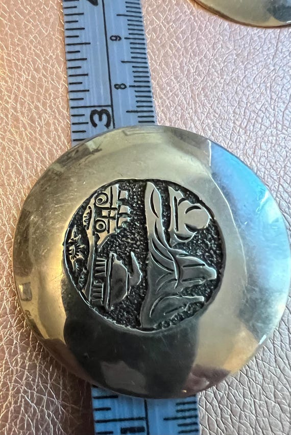 sterling,silver,stud, earrings, signed,native,Ame… - image 6