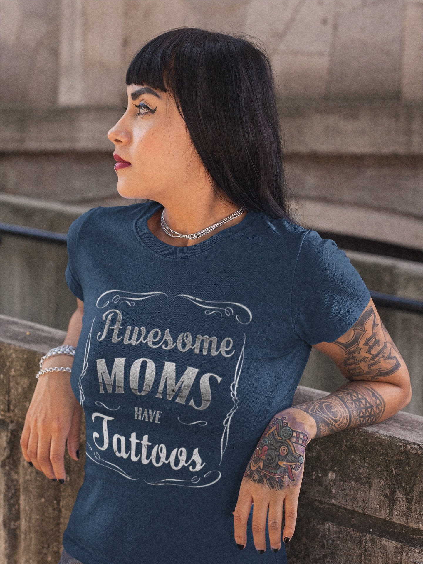 Women's Awesome Mom's Have Tattoos Cool Mom Shirt - Etsy