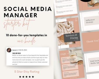 Social Media Manager Templates Bundle | Social Media Manager Bundle | Social Media Manager Kit | Client Proposal | Project Proposal