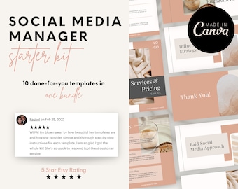 Social Media-Manager Vorlagen Bundle | Social Media-Manager Bundle | Social Media-Manager Kit | Kundenvorschlag | Projektvorschlag