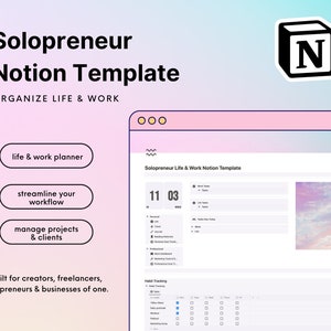 Notion Template | Notion Template for Freelancers | Notion Planner | Notion Dashboard | Notion Business Template