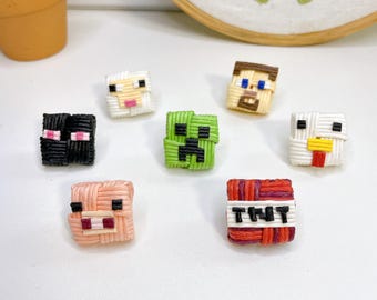 Minecraft handmade paper pin