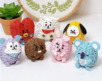 BT21 handmade paper toy keychain