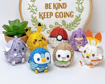 Pokepeace Pokemon handmade paper toy keychain