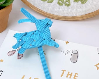 Rabbit bookmark DIY kit paper weaving
