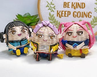 K-pop Demon Hunters Huntrix handmade paper toy Rumi Zoey Mira