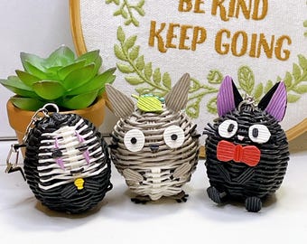 Ghibli Totoro No Face handmade paper toy keychain